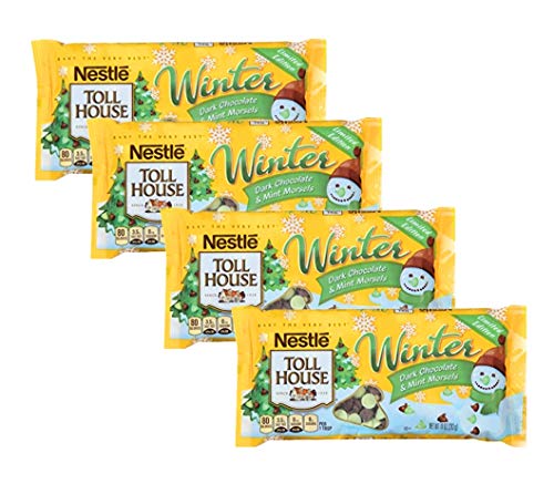 Nestle Toll House Limited Edition Winter Dark Chocolate & Mint Baking Chip Morsels Bulk Pack of 4 Bags - 10 oz Per Bag - 40 oz Total - Thumbnail 5