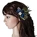 JISTL Unique Design of Peacock Feather Hair Accessories for Women