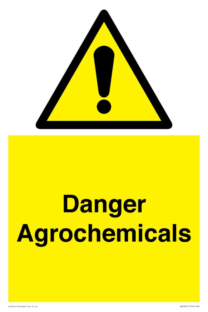 Danger Agrochemicals Sign - 200x300mm - A4P