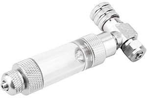 RiToEasysports High Precision CO2 Regulator Needle Check Valve Bubble Counter, Stainless Steel Aquarium Accessories, for Aqua