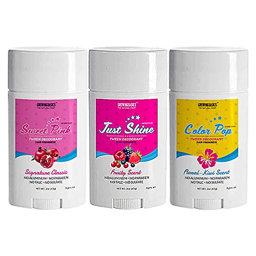 GROWINGBASICS DEODORANT FOR GIRLS - 24Hrs Protection â€“ SHOWER FRESH â€“ PEAR-BERRY 3Pack Combo