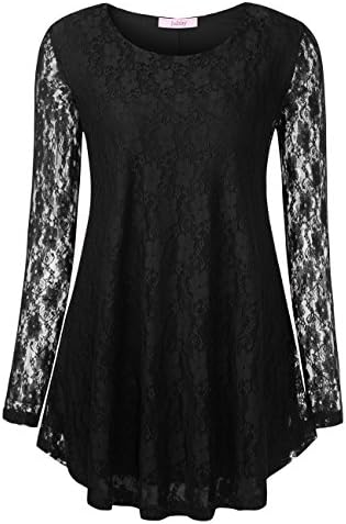 Jubby Business Casual Clothes, Ladies Cute Outfits Fashion Work Modern Plain T Shirt Collar Fabric Spring Dressy Contemporary Boho Tunics Blouse Top For Women XX-Large Black