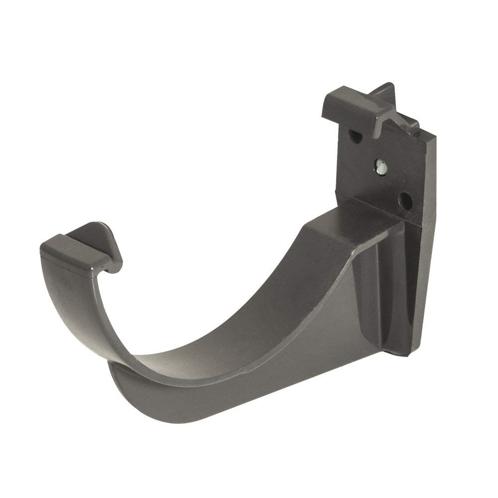 Pack of 3 x Floplast RK1A Anthracite 114mm Half Round Fascia Brackets