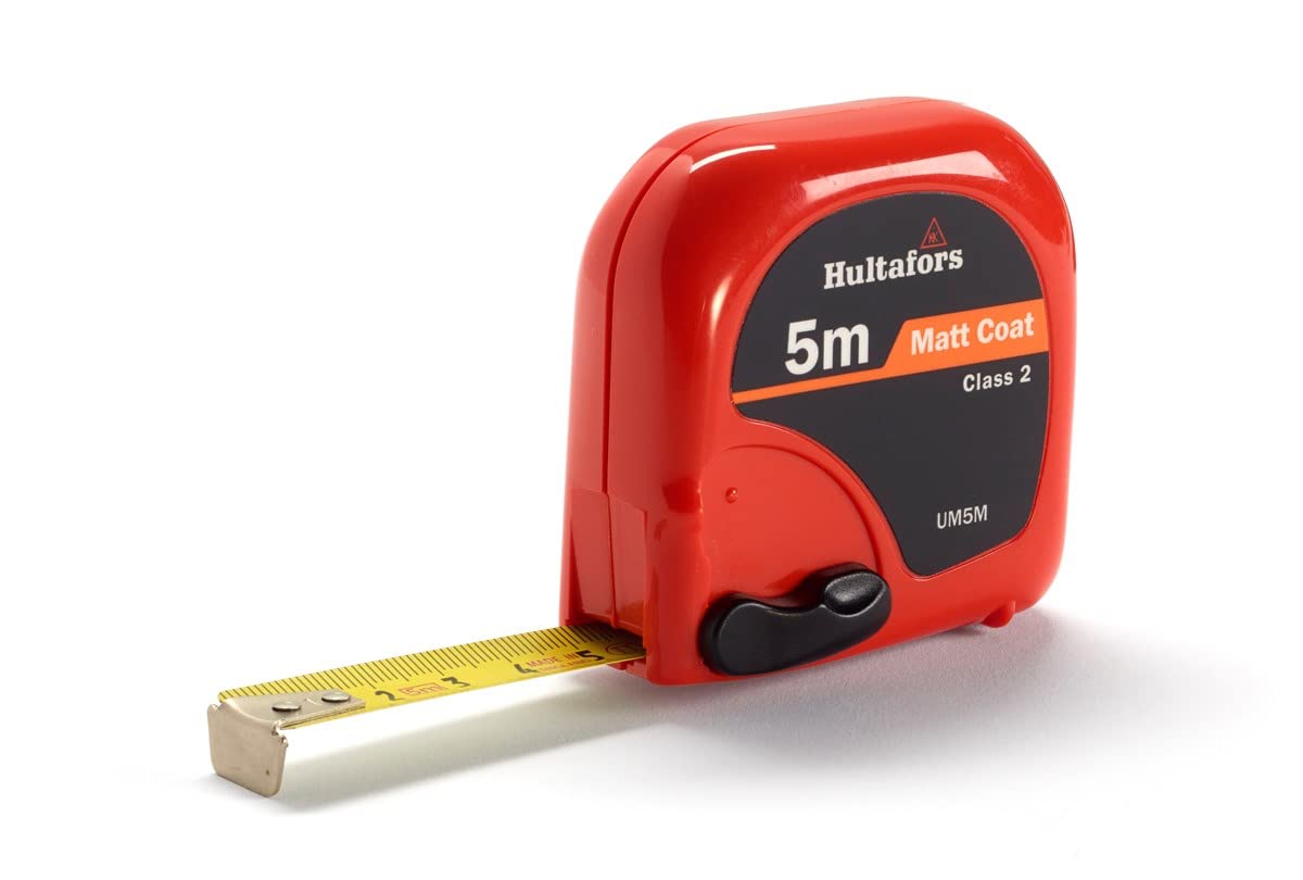 5m tape measure I Hultafors I Accuracy class II I Robust & compact tape measure for craftsmen I Made in the UK I 369103