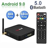 Greatlizard TX6 Android 9.0 Smart TV Box 4GB RAM 64GB ROM Quad Core 4K HD Resolution Dual WiFi 2.4G/5G Bluetooth 5.0 USB 3.0 Set Top TV Box