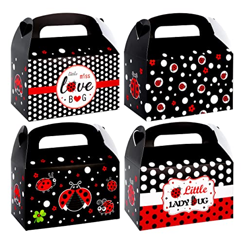 Ladybug Party Favor Treat Box 12Pcs Little Ladybug Goodie Gift Boxes