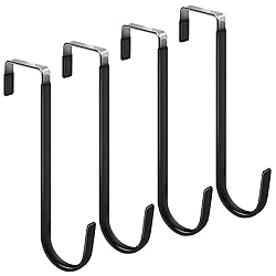 FYY Over The Door Hooks, 4 Pack Upgraded Long Door
