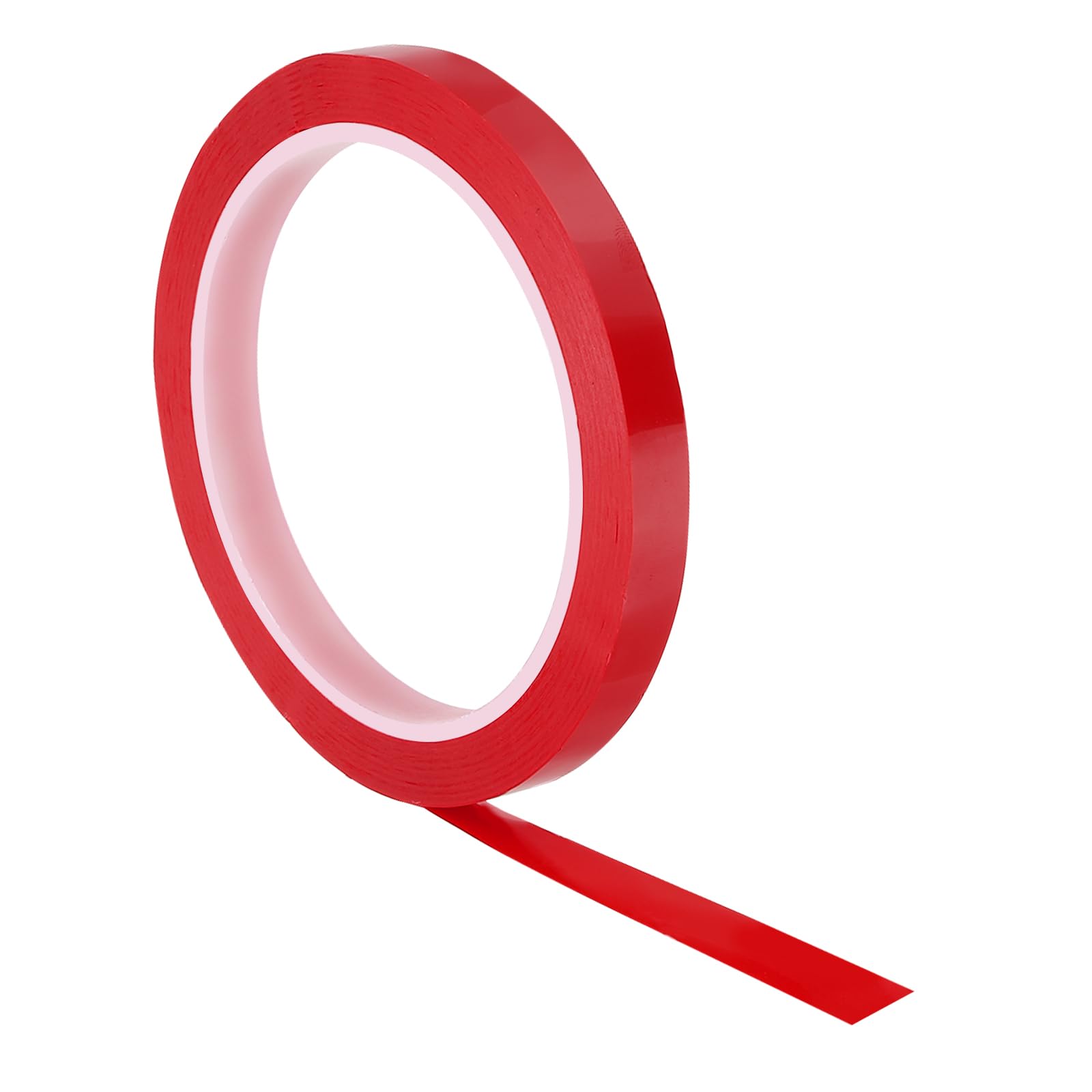 PATIKIL 55 Yards/50M Grip Finishing Tape, 0.4 Inch PU Racquet Finishing Tapes Racket Accessories Sticky Seal for Tennis Badminton, Red