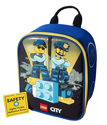 LEGO CITY POLICE Boys Lead-Safe Insulated Vertical Lunch Tote Box Bag