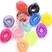 20pc Mix Color Phone Cord Twisted Plastic Gummy Hair Bobbles Elastics Ponytail Hold