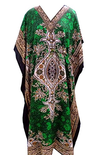 New Hippie Boho caftan kaftan Kimono Sleeve Women Green Coktail Maxi Dress For Women