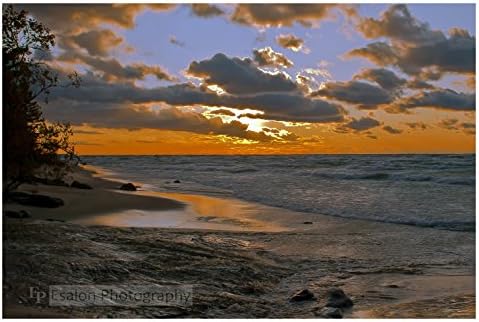 Sunset on Lake Superior Michigan Hurricane River Pictured Rocks National Lakeshore Michigan's beautiful upper peninsula