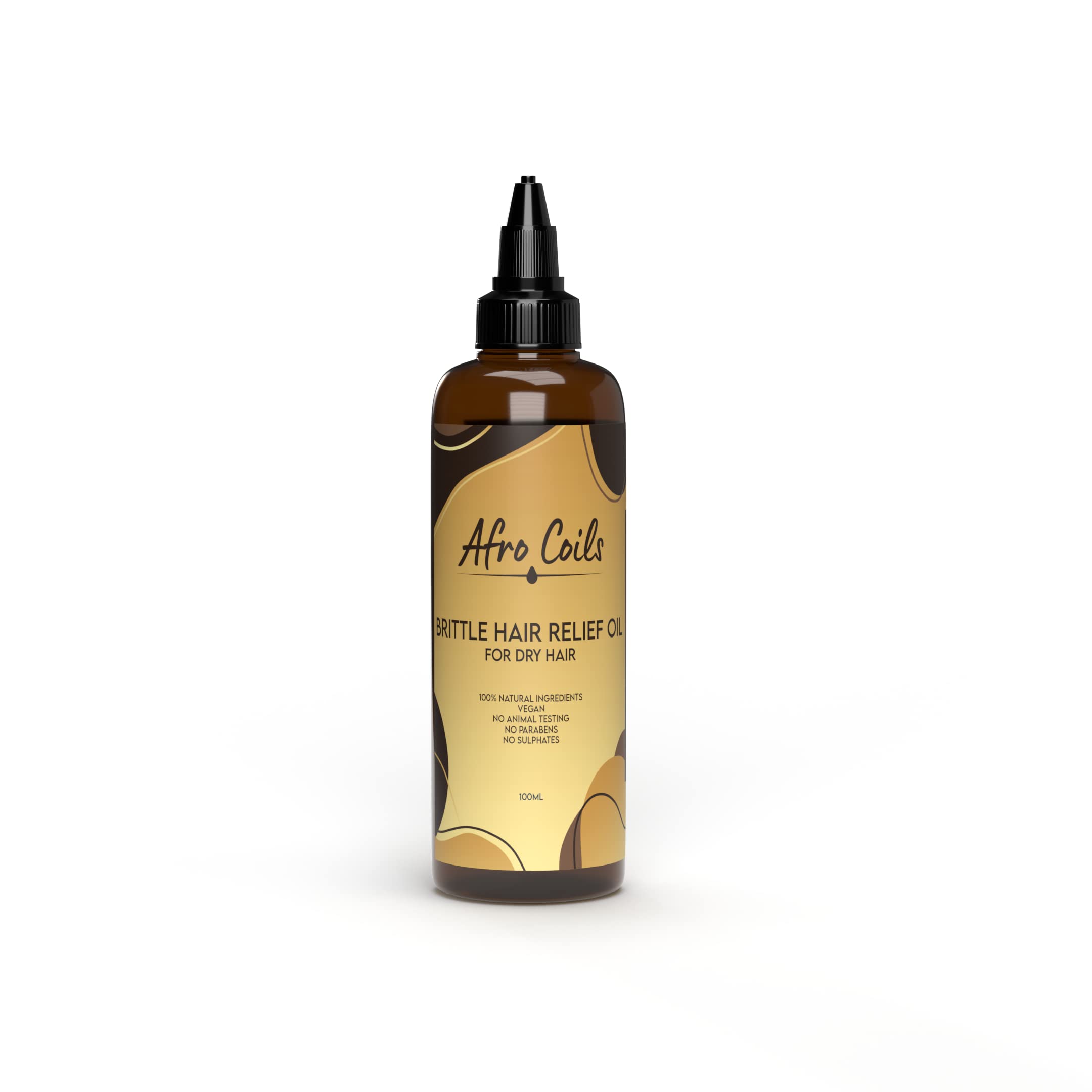 Afro Coils Brittle Hair Relief Oil for Dry Hair 100% Natural Vegan Friendly