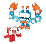 PIPEROID Octo & Deca paper craft robot kit from Japan - Mischievous Octopus & Crab