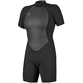 O'Neill Women's Reactor Back Zip Short Sleeve Spring Wetsuit, Lightweight Warmth Flexibility for All Water Activities