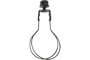 LISSION Lamp Shade Holder, Clip on Lampshade Adapter, Bulb Clip Adapter with Finial Lampshade Leveller, Harp Holder Adapter K
