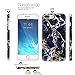 JAHOLAN Blue Gold Marble Design Clear Bumper TPU Soft Rubber Silicone Cover Phone Case Compatible with iPhone 7 Plus/iPhone 8 Plus