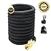 KISCHERS Garden Hose 100 ft Anti-burst, Improved Expandable Water Hose pipe With 3-layers Natural latex Core, 3/4 Solid Brass Fittings, Expanding Hose With Storage Bag & Hook