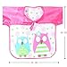 Unisex Baby Waterproof Sleeved Bib Eat and Play Smock,Toddler Apron of PEVA Giraffe