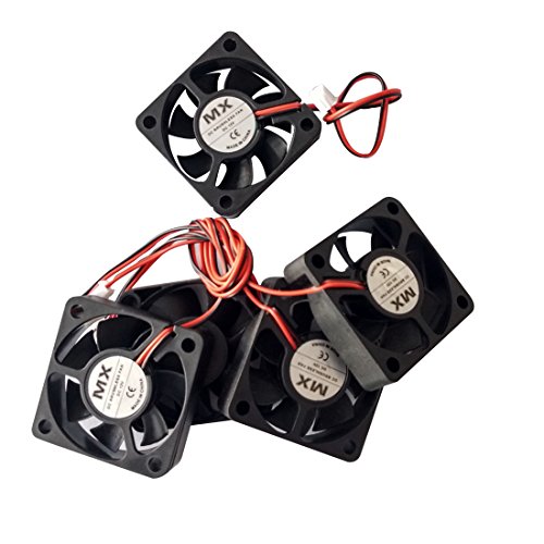 Copapa 5Pcs Cooling Fan 4010 40x40x10mm 2-Wire for PC Case Cooler (12V)