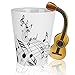 LanHong Guitar Mug Guitar Coffee Mug Music Gifts for Guitar Players Musician - 13.5 oz Guitar Cup Gifts for Music Lovers - Music Coffee Mugs Birthday Christmas Gifts for Men Women (Acoustic)