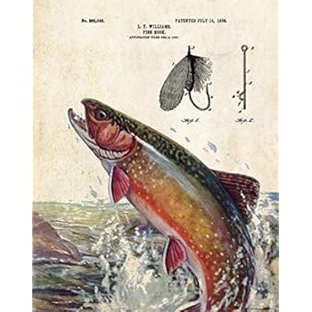 Amazon Com Apple Creek Antique Fly Fishing Lure Patent Art Print