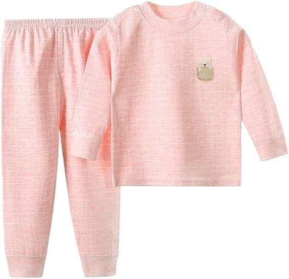 Amazon Co Jp Jialin ベビー パジャマ 赤ちゃん ルームウェア 寝巻き 上下セット 子供服 部屋着 長袖 2点セット コットン 肩ボタン 男の子 女の子 肌着 柔らかい 春秋冬 プレゼント 服 ファッション小物