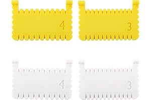 4pcs Clip-On Sewing Edge Guide, 3mm & 4mm Seam Machine Guide Tool Edge Blanket Stitch Hand Lock Templates Supplies Parts for 