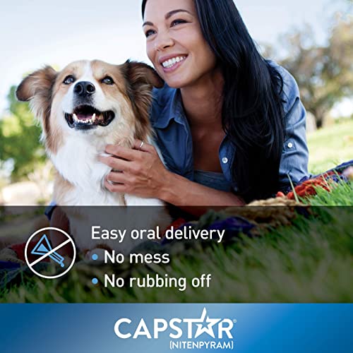 Capstar (nitenpyram) for Dogs, FastActing Oral Flea Treatment for Dogs 225 lbs, Vet