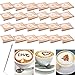 BIHRTC 24 Pcs 23 Designs Cappuccino Latte Barista Coffee Art Stencils Template Strew Pad Duster Spray Art + 1pc Coffee Latte Art Pen