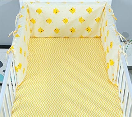 Lit Bebe Pare Chocs Nordique Des Trois Etoiles Lit Bebe Epaissir Wrap Autour De La Protection D Une Seule Piece Lit Enfant Lit Bebe Oreillers Chambre Decor Nouveau Nes Yellow Amazon Fr Bebes Puericulture