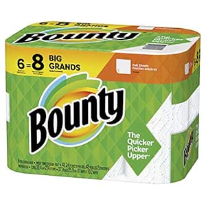 Amazon.com : Bounty Paper Towels, White, 6 Big Rolls = 8 ...