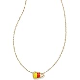 Kendra Scott Candy Corn Short Pendant Necklace in 14k Gold-Plated Brass, Magnesite, Fashion Jewelry for Women