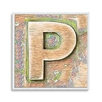 Framed Canvas Wall Art Alphabet Canvas Prints Home Artwork Decoration for Living Room,Bedroom - 16x16 inches