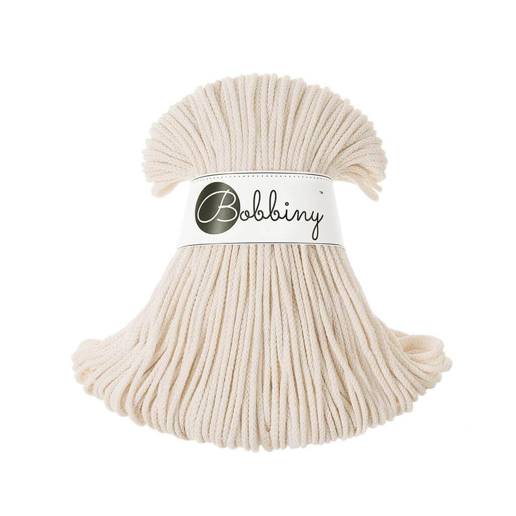 Bobbiny Junior 3mm Braided Macrame Cord (Natural) 100m