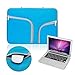 Ivencase 11 - 11.6 inch Soft Laptop Tablet Sleeve , Slim Case Cover with Strong Zipper , Built-in 2 Pockets for Notebook Computer / MacBook / MacBook Air / Chromebook - blue