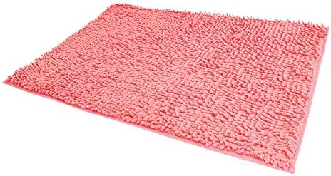 RoomDiary Non Slip Absorbent Bath Mat Bathroom Shower Rugs Carpet Machine Washable-Pink, 20 x 32 Inches