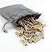 BAKHUK 200pcs Mini Natural Wooden Clothespins, 1 Inch Wooden Craft Clothespins and 295 Feet Jute Twine, Wood Clips for Pictures Photos Crafts