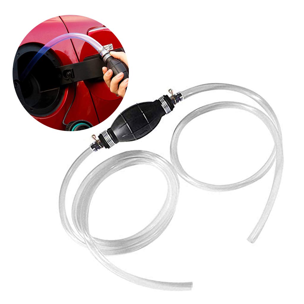 Coriver Syphon Hand Pump, Petrol Water Pump with 2M Syphon Tube, Hand Water Pump, Portable Fuel Transfer Pump for Liquid Gas Gasoline Oil Car Petrol Diesel Water Fish Tank