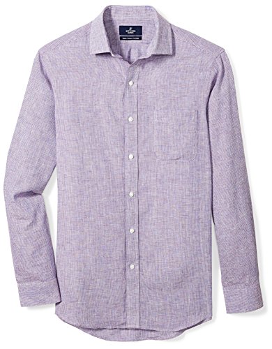 Buttoned down men s classic fit spread-collar linen spo…