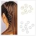 120 PCS Aluminum Hair Coil Dreadlocks Hair Braid Rings Hair Braiding Cuffs as Hair Accessory