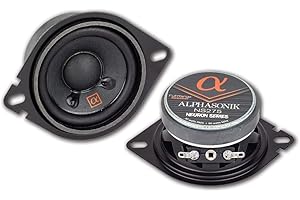 Alphasonik 1 Pair of NS275 Neuron Series 2.75" (180 Watts Max for The Pair) 90 Watts Max Per Speaker Full-Range Car Audio Speaker with Paper Cone