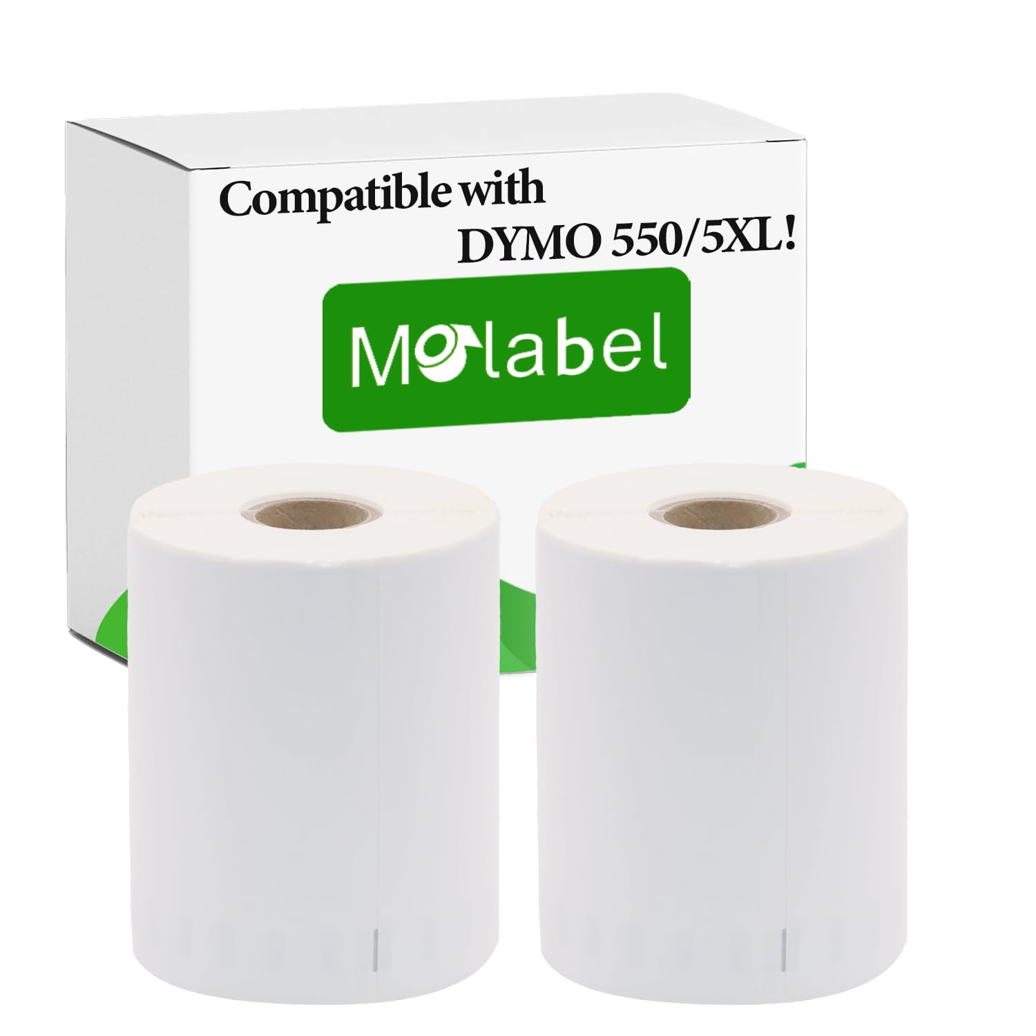 Molabel 2 Rolls Shipping Labels for Dymo S0904980-chip,104mm x 159mm,4" x 6",Compatible with Dymo LabelWriter 5XL,4XL Printers. 220 Labels per Roll