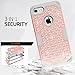 iPhone 7 Case, Anna Shop Studded Rhinestone 3in1 Shockproof Hybrid [Heavy Duty] Full body Protective Case, Hard PC+Silicone Protective High Impact Defender Case Cover For Apple iPhone 7