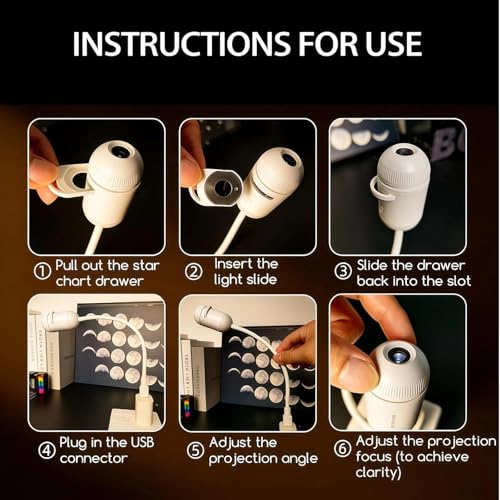 2-in-1 Galaxy Projector Night Light for Bedroom, HD Starry Sky Projector with 12 Interchangeable Films, USB Powered Star Projector Lamp for Kids Ceiling Decor (12-image Set)