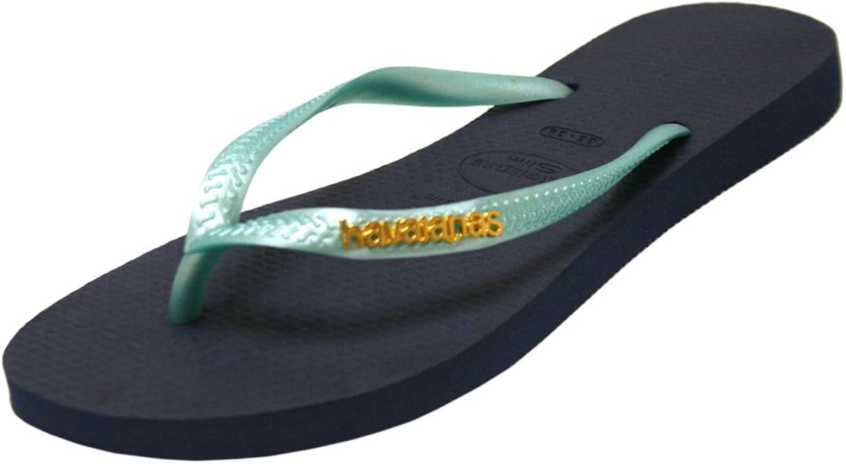 havaianas slim logo metallic
