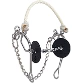 Reinsman Josey Long Shank Combination Bit for Horse - 3-Piece Twisted Wire with Dogbone - Rope Nose - 5" Mouth - Stage E