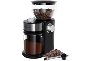 SHARDOR Electric Burr Coffee Grinder, Automatic Coffee Bean Grinder with 16 Precise Grind Setting, Adjustable Flat Burr Mill 