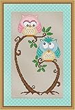 Love at First Sight Cross Stitch Pattern - Cute Hoot Owl Design