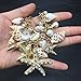 HUELE 2 IN 1 Summer Sea Shell Beach Necklaces Starfish Pearl Statement Chunky Necklace Pendant And Shell Earrings for Womens（Gold-plated）